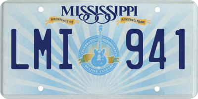 MS license plate LMI941