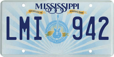 MS license plate LMI942