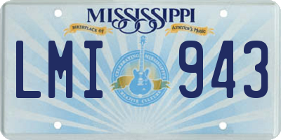 MS license plate LMI943
