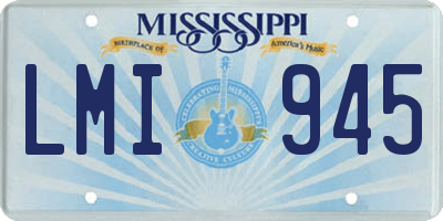 MS license plate LMI945