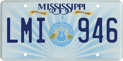 MS license plate LMI946