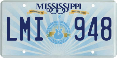 MS license plate LMI948