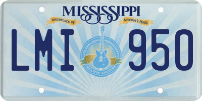MS license plate LMI950
