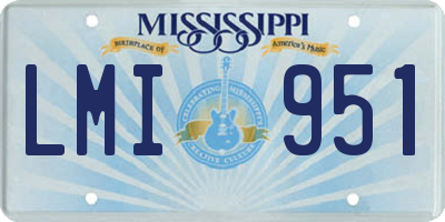 MS license plate LMI951