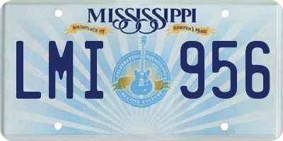 MS license plate LMI956
