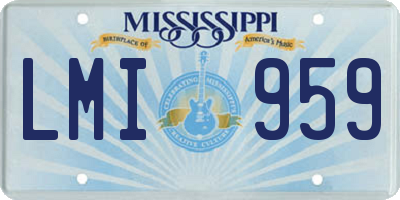 MS license plate LMI959