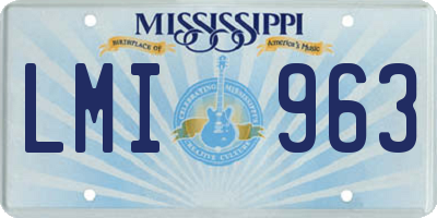 MS license plate LMI963