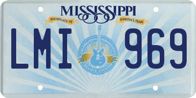 MS license plate LMI969