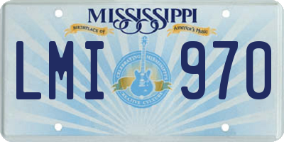 MS license plate LMI970
