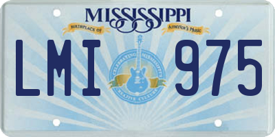 MS license plate LMI975