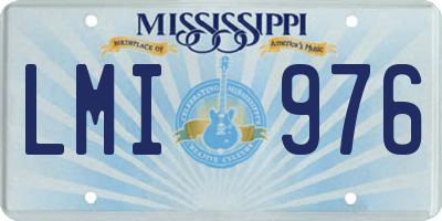 MS license plate LMI976