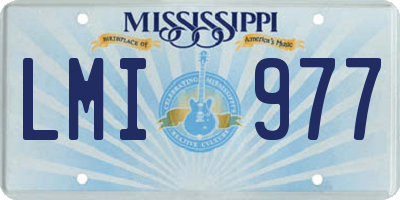 MS license plate LMI977