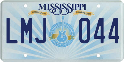 MS license plate LMJ044