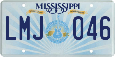MS license plate LMJ046