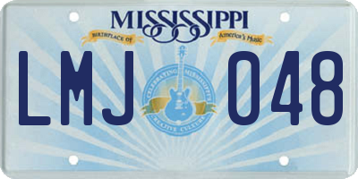 MS license plate LMJ048