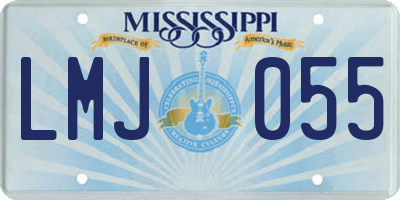 MS license plate LMJ055