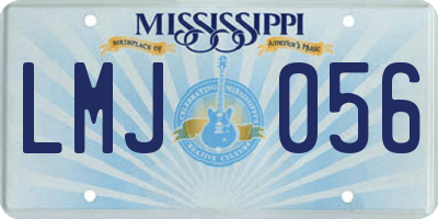 MS license plate LMJ056