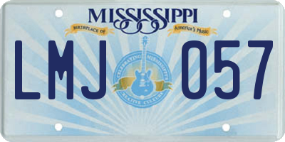 MS license plate LMJ057