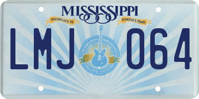 MS license plate LMJ064