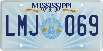 MS license plate LMJ069