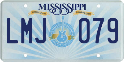MS license plate LMJ079