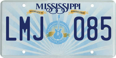 MS license plate LMJ085