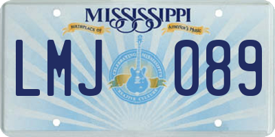 MS license plate LMJ089