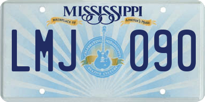 MS license plate LMJ090