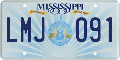 MS license plate LMJ091