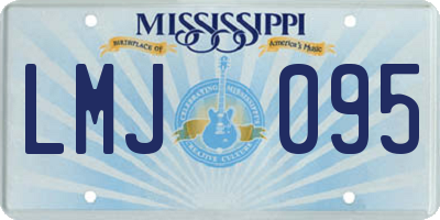 MS license plate LMJ095