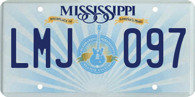 MS license plate LMJ097