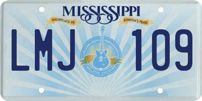 MS license plate LMJ109