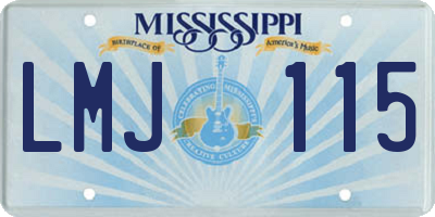 MS license plate LMJ115