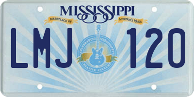MS license plate LMJ120