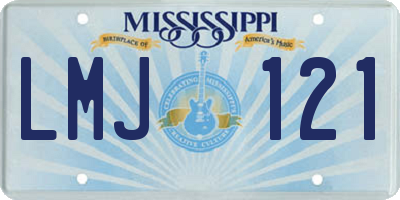 MS license plate LMJ121