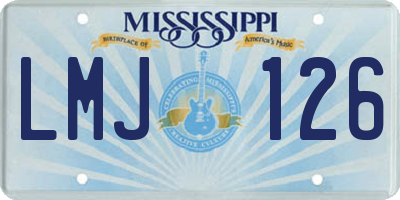 MS license plate LMJ126