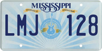 MS license plate LMJ128