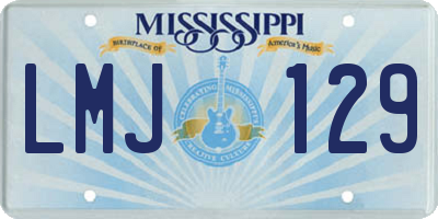 MS license plate LMJ129