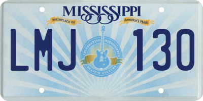 MS license plate LMJ130