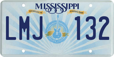MS license plate LMJ132
