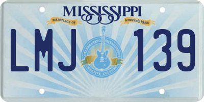 MS license plate LMJ139