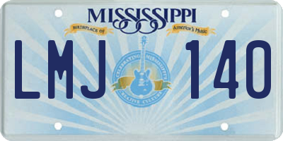 MS license plate LMJ140