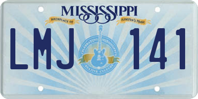 MS license plate LMJ141