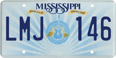 MS license plate LMJ146