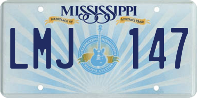 MS license plate LMJ147