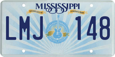 MS license plate LMJ148