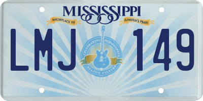 MS license plate LMJ149