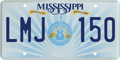 MS license plate LMJ150