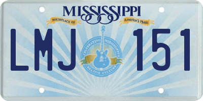 MS license plate LMJ151
