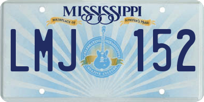 MS license plate LMJ152